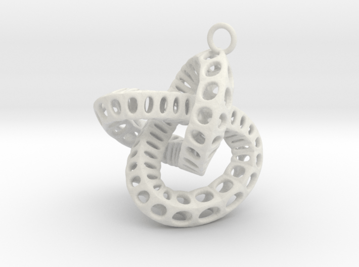 perforate torus earring 1 3d printed 