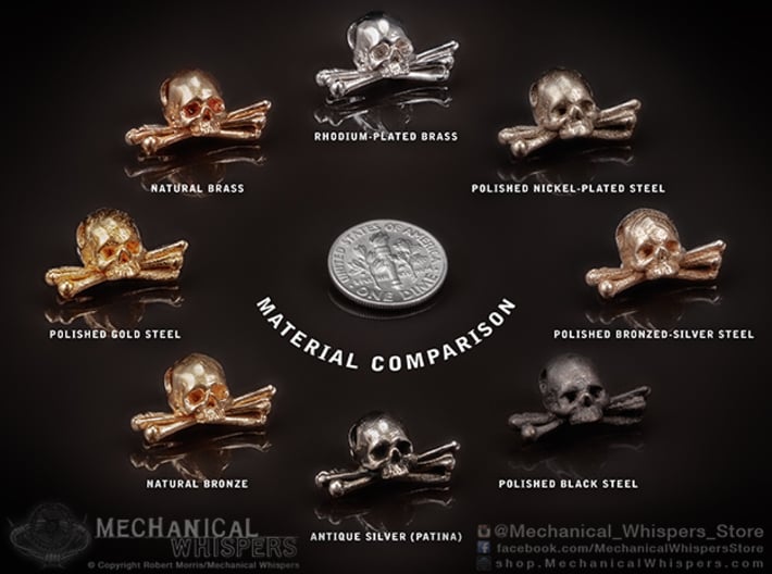 Human Skull Pendant Jewelry Crossbones Flower 3d printed 