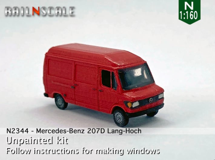 Mercedes-Benz 207D Lang-Hoch (N 1:160) 3d printed 