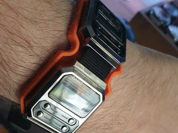 Ripley Watch Surround 3d printed Two Casio A100 not included. Photo from user mrjherbert_jh