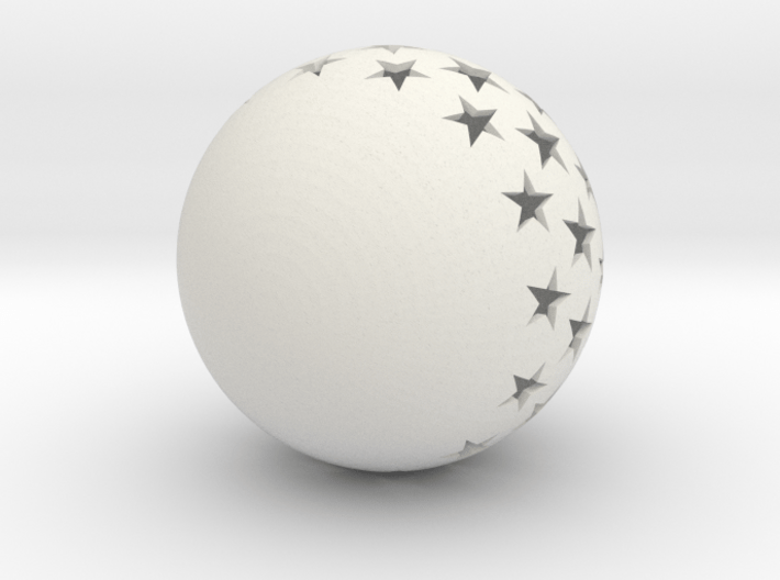Christmasball with stars 3d printed