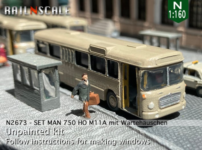 SET Get on the bus (N 1: 160) 3d printed 