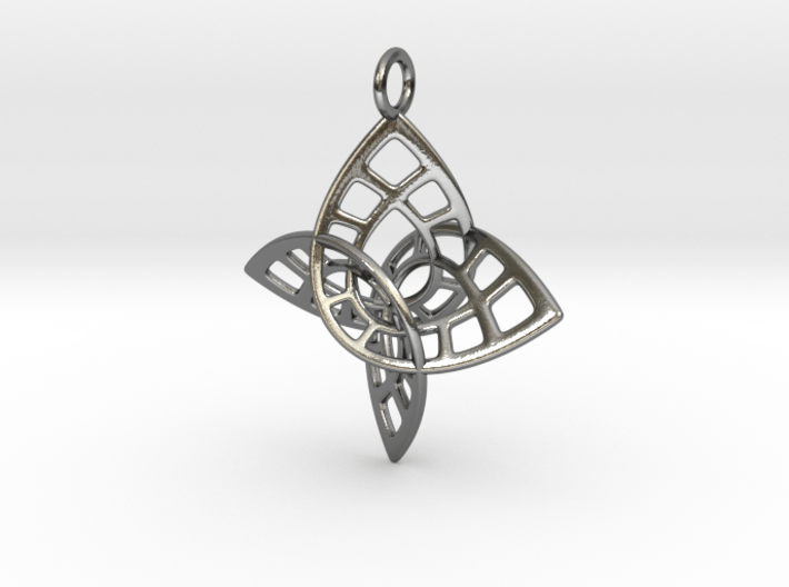Enneper - Pendant in Cast Metals 3d printed 