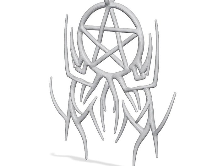 Tribal Pentagram Pendant 3d printed 
