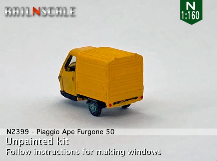 Piaggio Ape Furgone 50 (N 1:160) 3d printed 