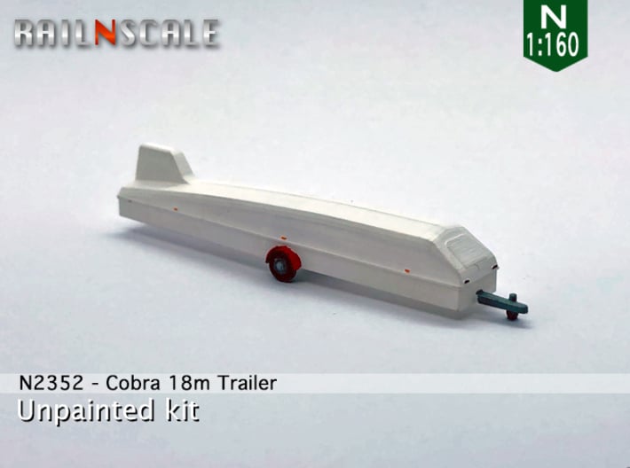 Cobra 18m Trailer (N 1:160) 3d printed 