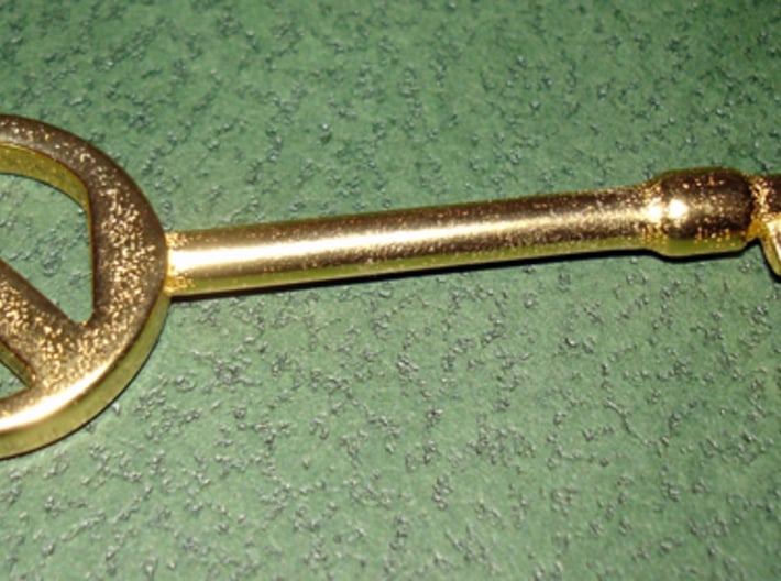 Oz key 3d printed Gold-plated