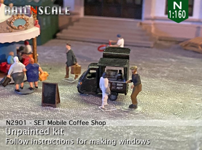 SET Mobile Coffee Shop (N 1:160) 3d printed 