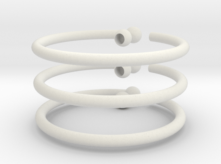 Glass Charm 3 Rings 3d printed 