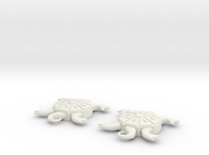 Turtle Earrings 3d printed 