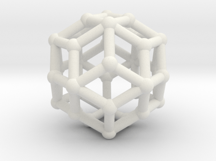 Rhombic triacontahedron 3d printed 