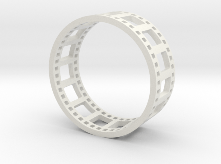 Movie Reel Ring double-size prototype 3d printed 