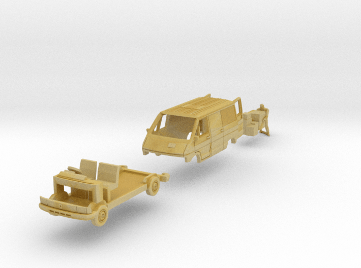 SET Renault Trafic w delivery man (British N 1:148 3d printed 