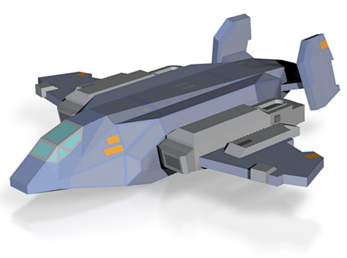 &quot;Vulture&quot; Assault Fighter 6mm [COLORED] 3d printed