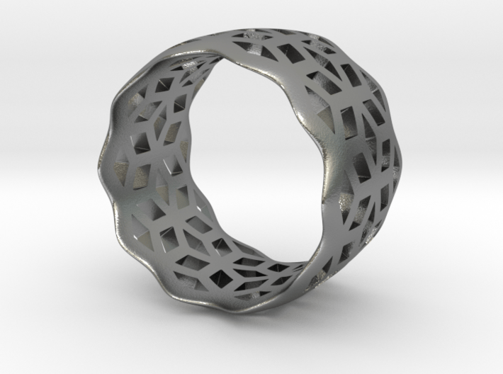 geometric ring 6 3d printed 