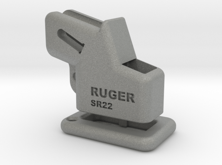 Ruger-SR22 Loader with Pull down collar. 3d printed GRAY, glass filled nylon