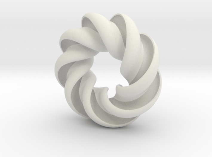 3 Wave Mobius style spiral pendant 3d printed 
