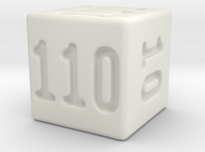 Binary 110-Sided Die 3d printed