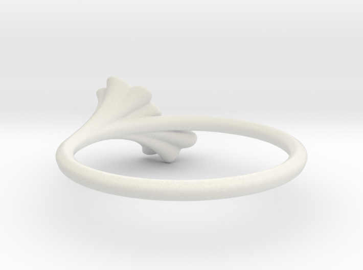 Ruffled Trumpet Ring 3d printed 