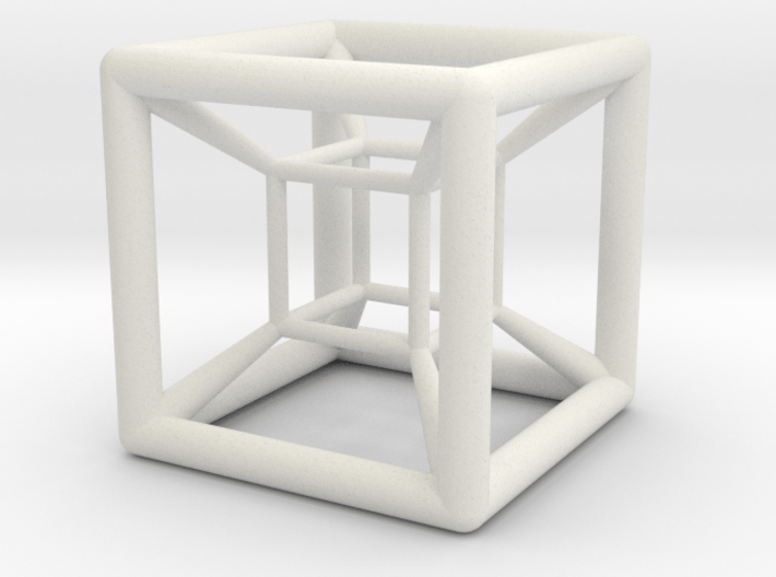4D Hyper Cube Shadow 3d printed 
