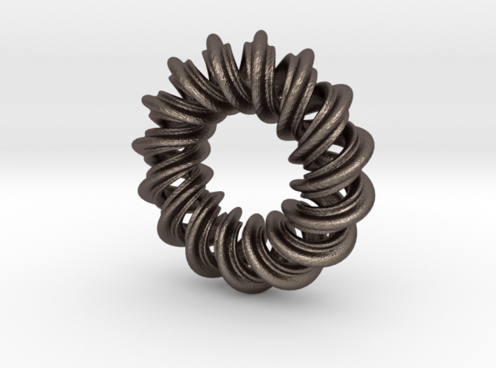 Charm Bead 2 strand mobius spiral 3d printed