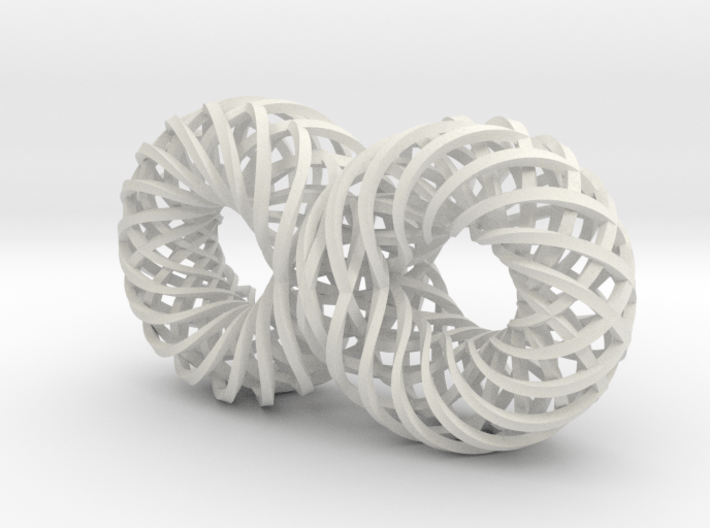 Quadruple Spiralling Infinity - rect 3d printed 