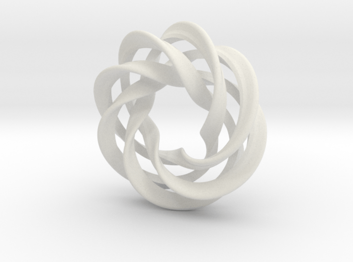 4 strand right mobius spiral NO ball 3d printed 