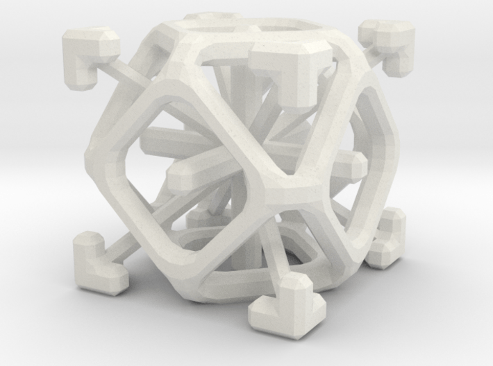 Complex 2-7 cube 3d printed 