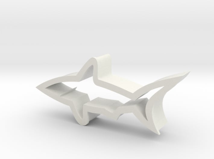 Shark shaped cookie cutter 3d printed 