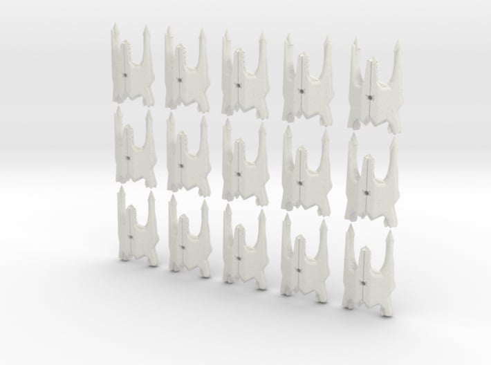 Tri fighter/bomber fleet scale cluster 3d printed 