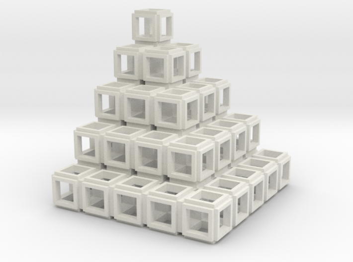021: Square Tower hollowed out 3d printed 