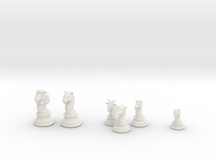 Individual Chess pieces - Animal Kingdom 3d printed 