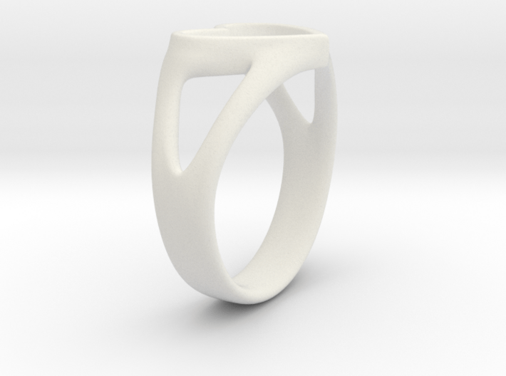 Silvia Heart ring 3d printed