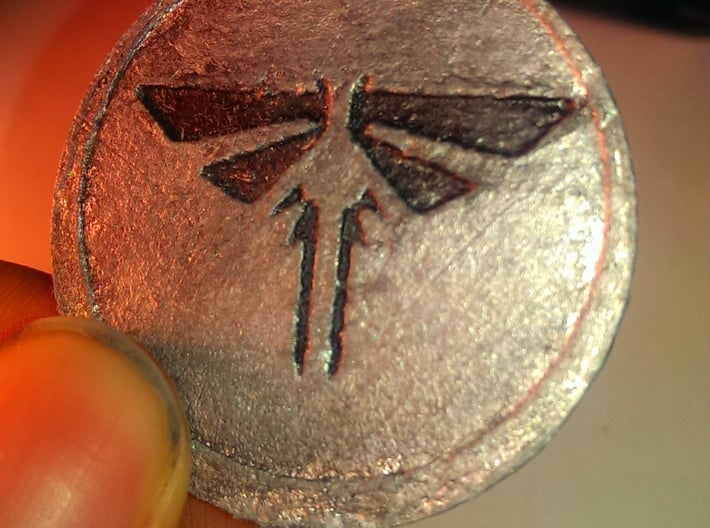 Firefly Pendant 3d printed Distressed and Painted 