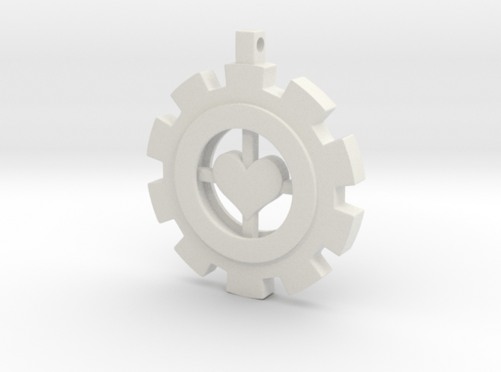 Heart Gear Pendant (small) 3d printed 