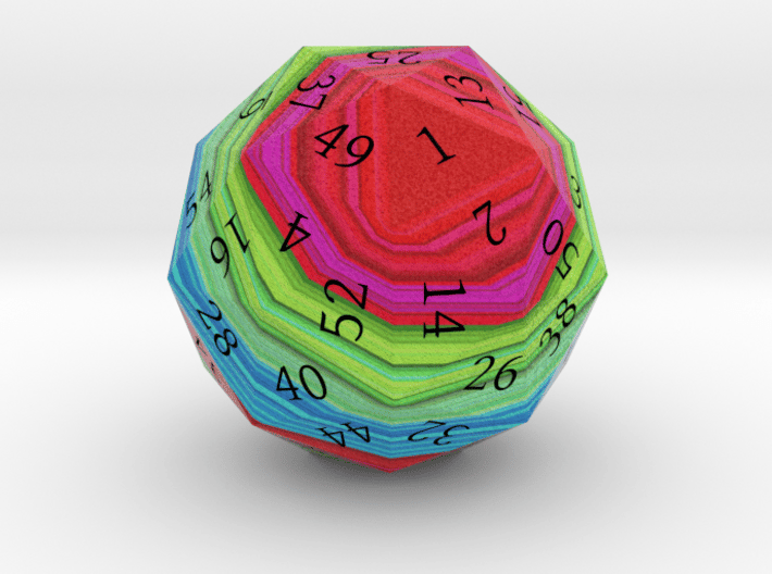 Red, Green, and Blue d60 3d printed