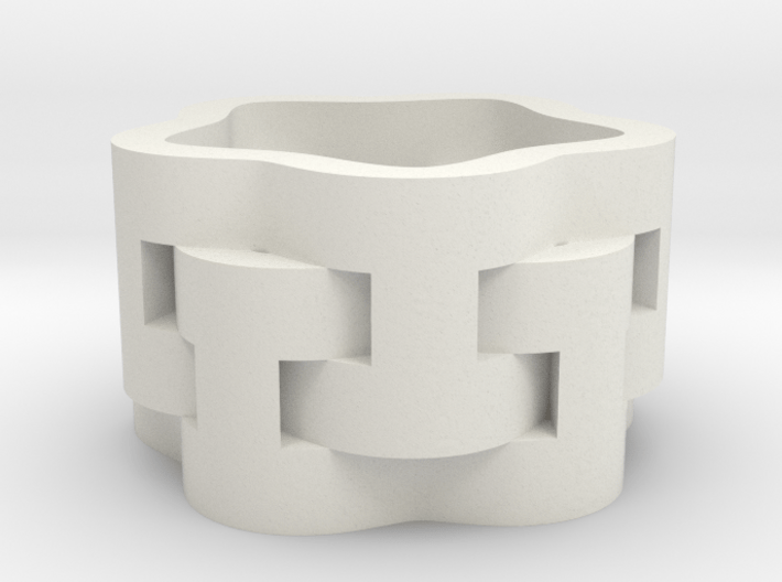 Interlaced Candle Ring 3d printed