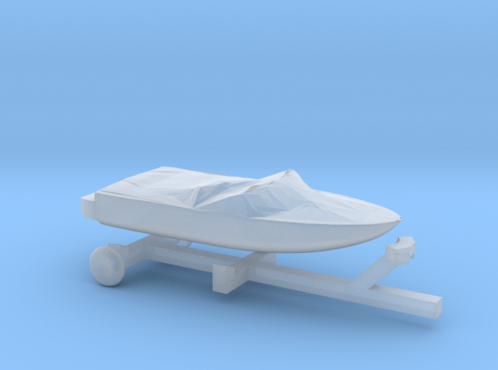 Covered Pleasure Boat - Z scale 3d printed 