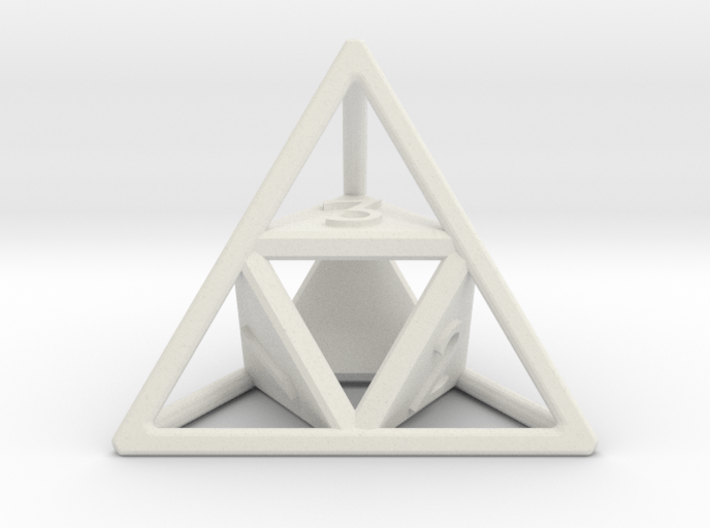 &quot;Open&quot; d4 - Four-sided die 3d printed