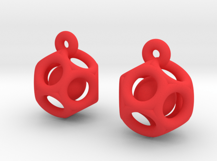 Dod Earrings w/ Spheres 3d printed 