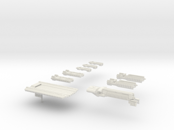 Fleet Scale Series 1: The entire Terran fleet 3d printed 