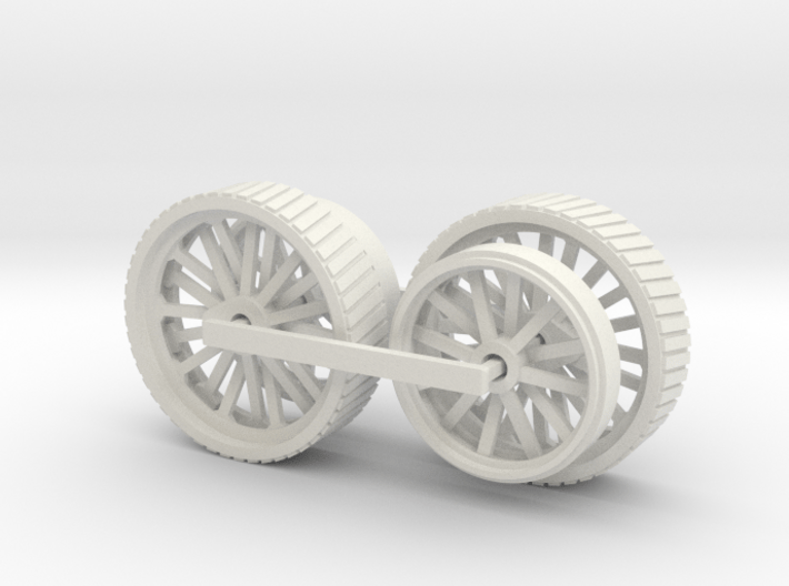 1000-1 Fowler Plough Engine Wheels 1:87 3d printed