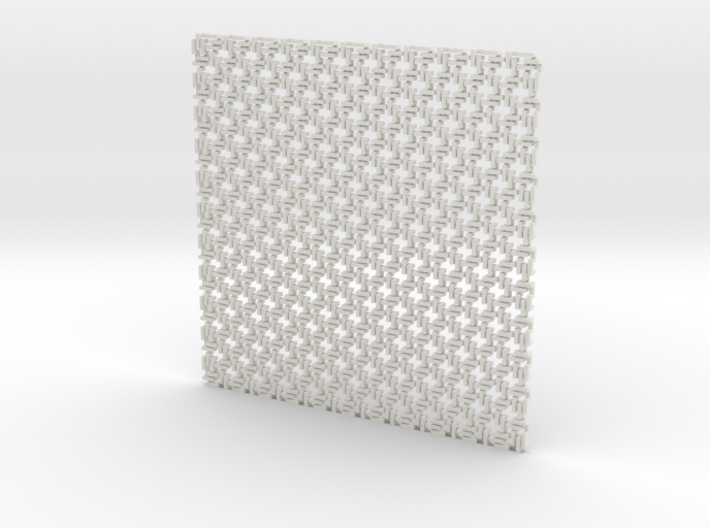 Square Maille flat N coaster (1) 3d printed