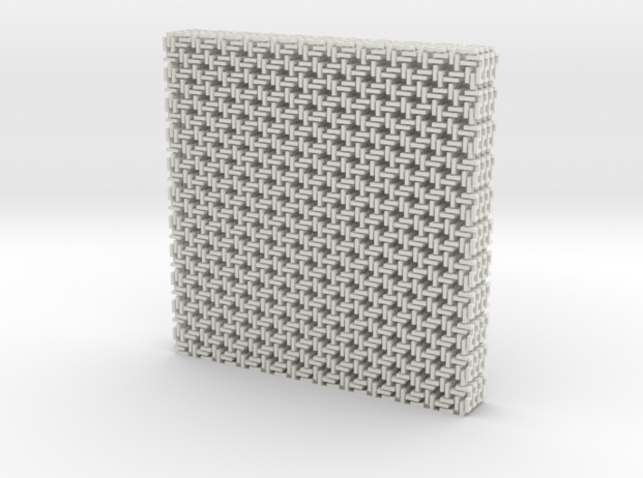 Square Maille flat N coasters (4) 3d printed
