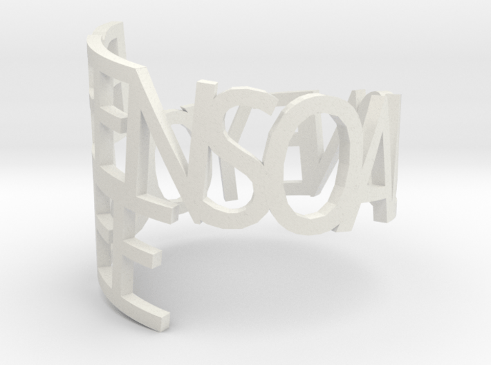 Ring Poem Been so alone 3d printed