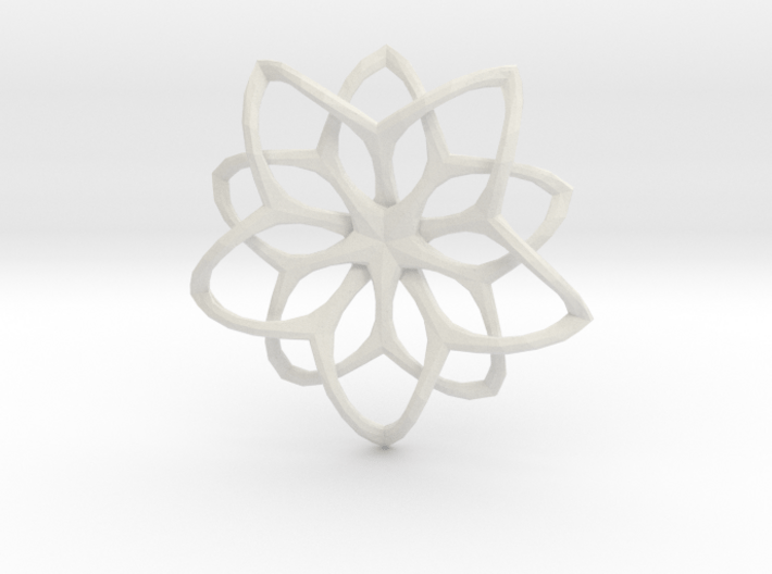 Flower Loops Pendant 3d printed 
