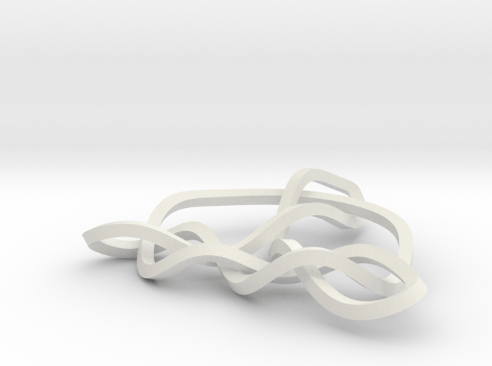 3D Mobius Trinity Knot 3d printed 