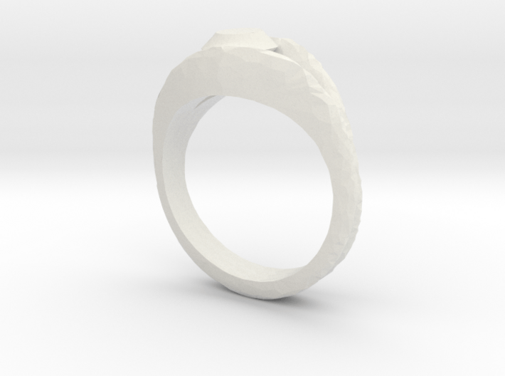Ring with mock diamond 3d printed 
