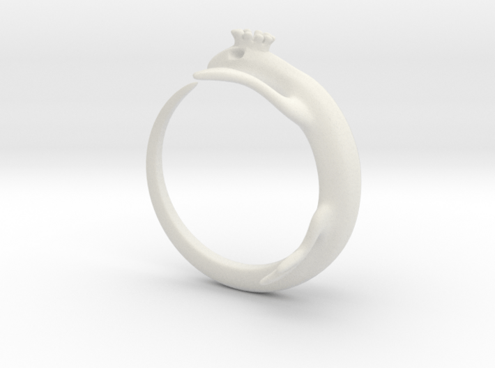 King lizard ring 3d printed