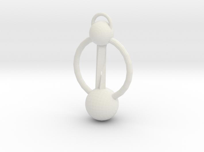 Twisted Earring 3d printed 